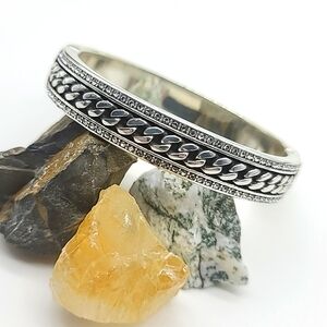 RARE $78 Brighton "Chain Reaction" Hinged Bangle w Dual Rows of Pavè Crystals 💎